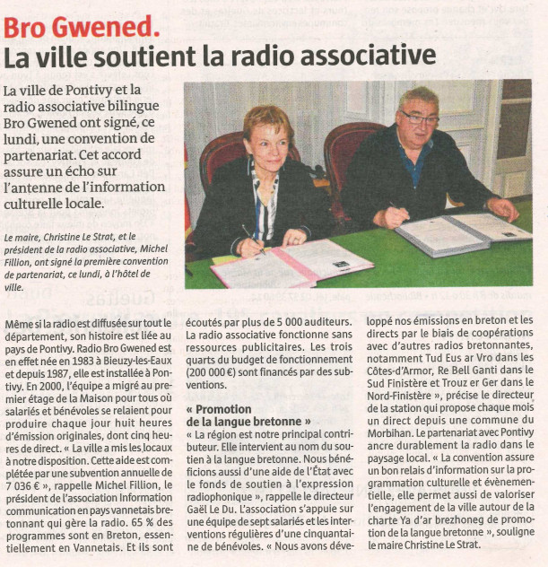 Radio Bro Gwened – La ville soutient la radio associative 